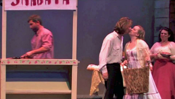 Frank, Anthony kissing Angelique, and Marie